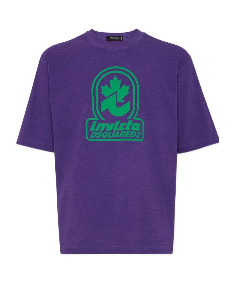 Shop Dsquared2 Logo-print T-shirt In Purple