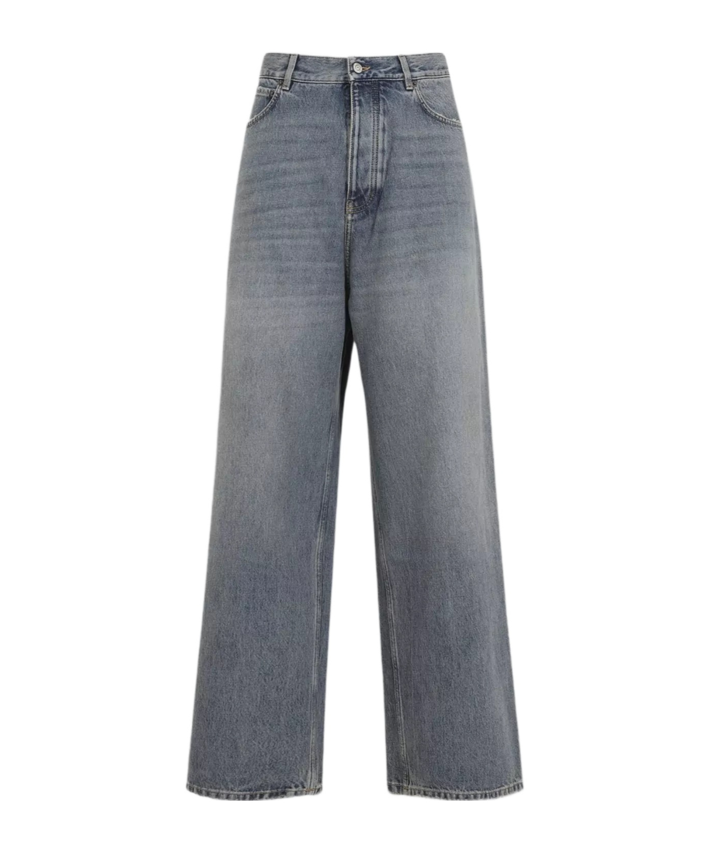 Balenciaga Wide-leg Jeans In Gray