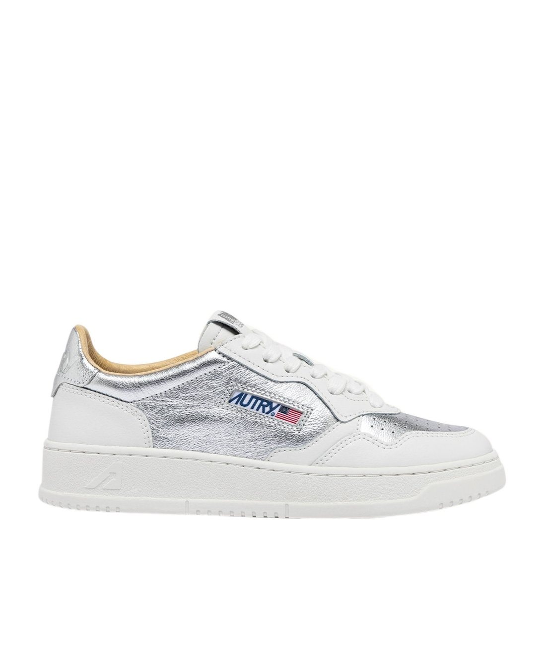 Autry Round Head Low-cut Sneakers In White