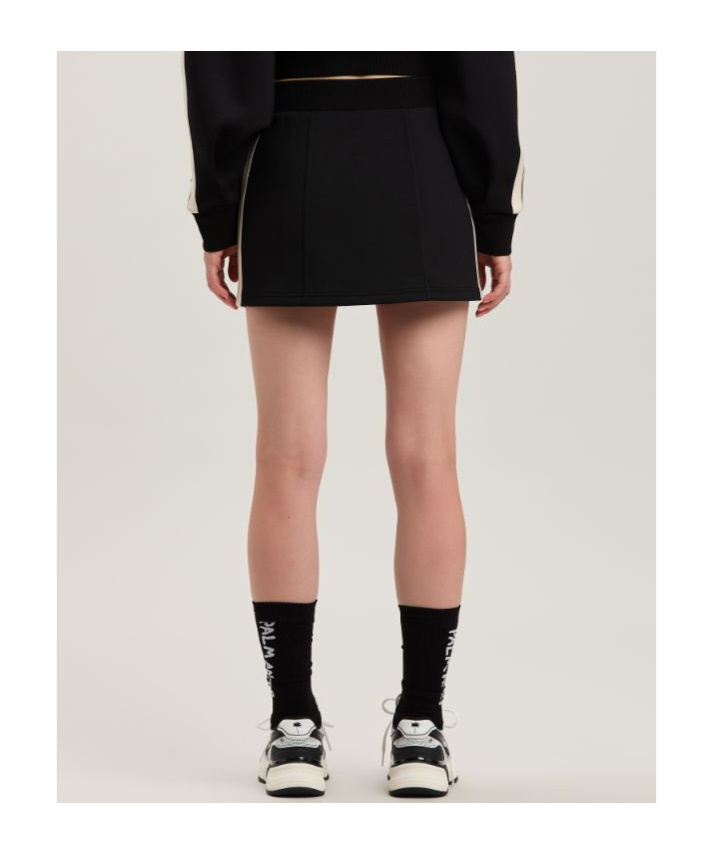 Shop Palm Angels Side Stripe Skirt In Black
