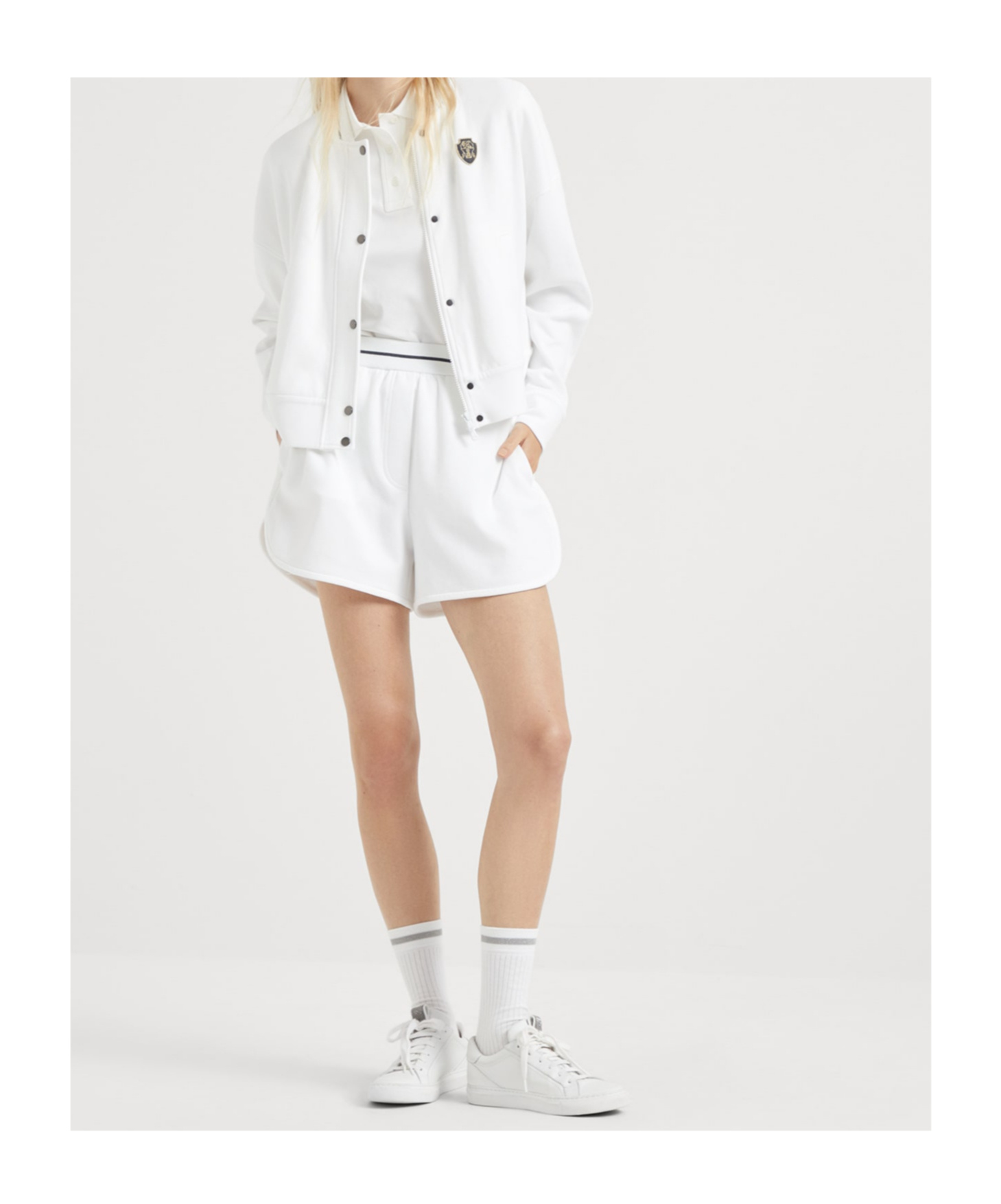 Brunello Cucinelli Short-sleeved Polo Shirt In White