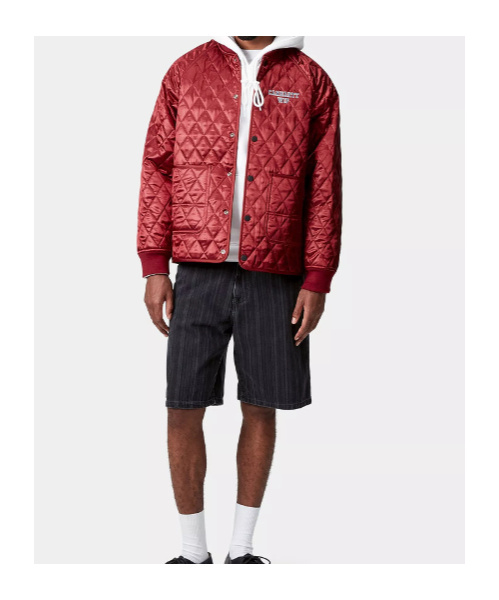 Carhartt Embroidered-logo Jacket In Red