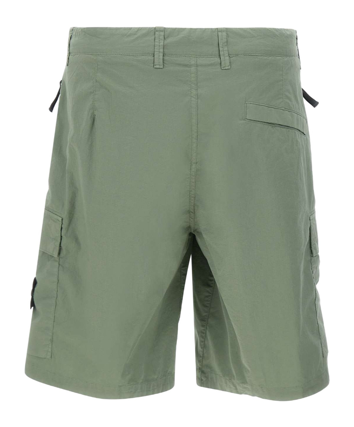 Stone Island Compass-motif Cargo Shorts In Sage