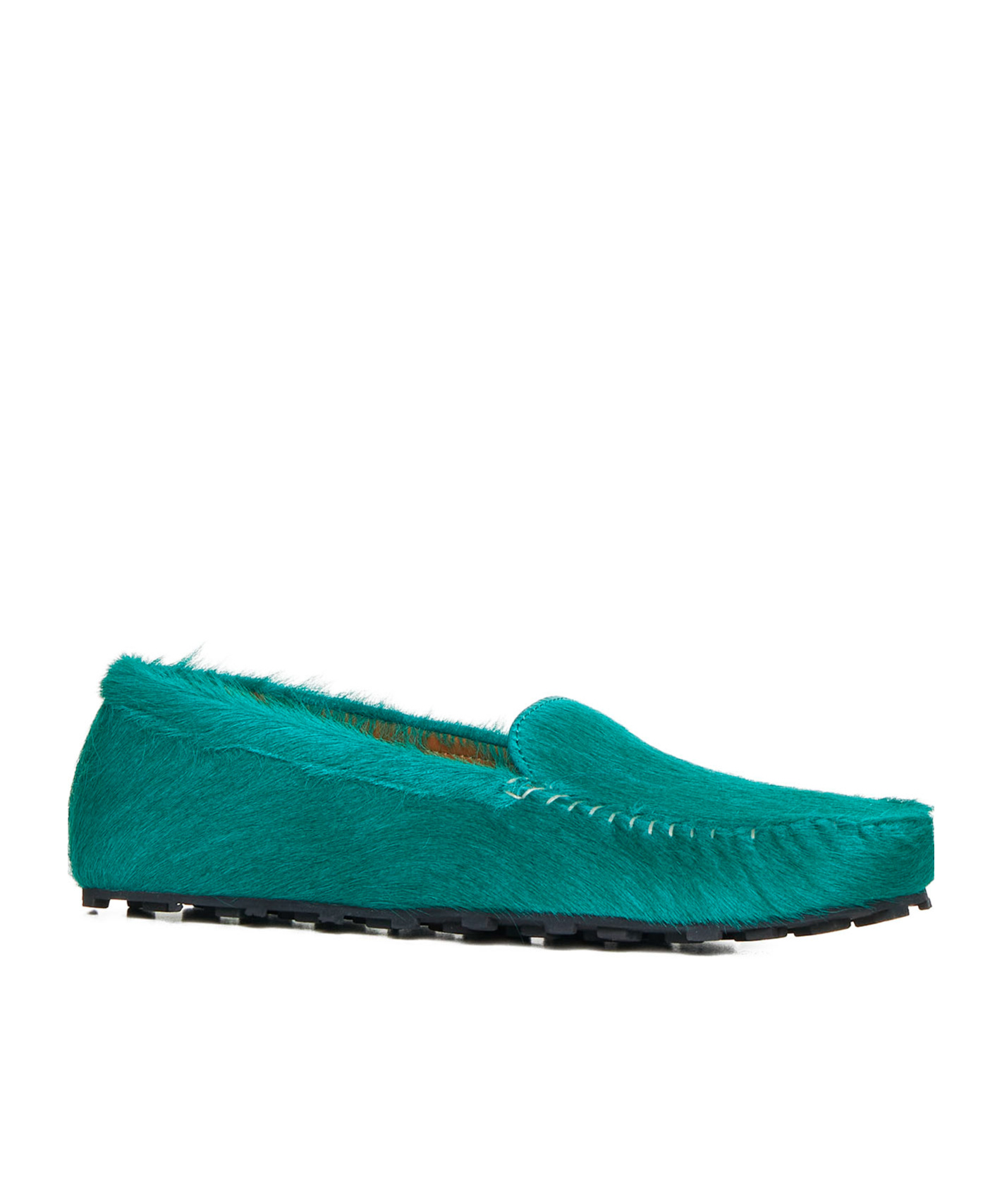 Marni Fluffy Slip-on Flat Shoes In Green