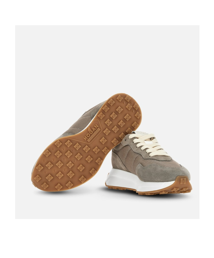 Hogan H641 Panelled Lace-up Sneakers In White