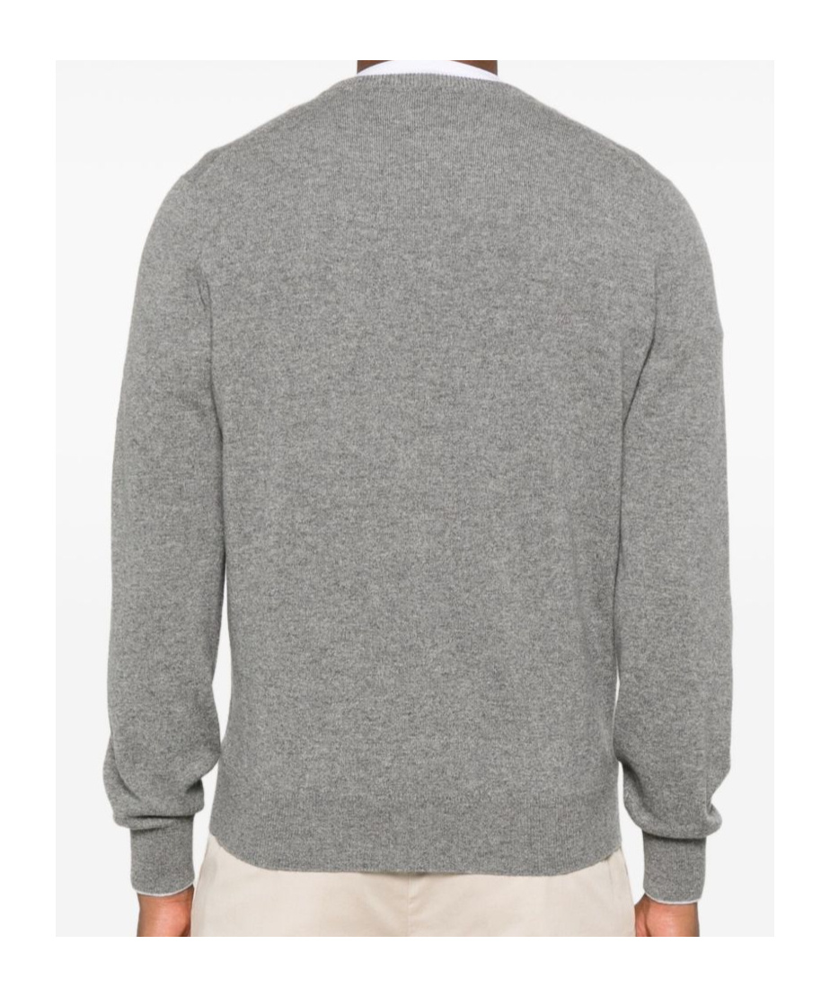 Brunello Cucinelli V-neck Sweater In Gray