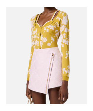 Elisabetta Franchi Floral-jacquard Cardigan In Pattern