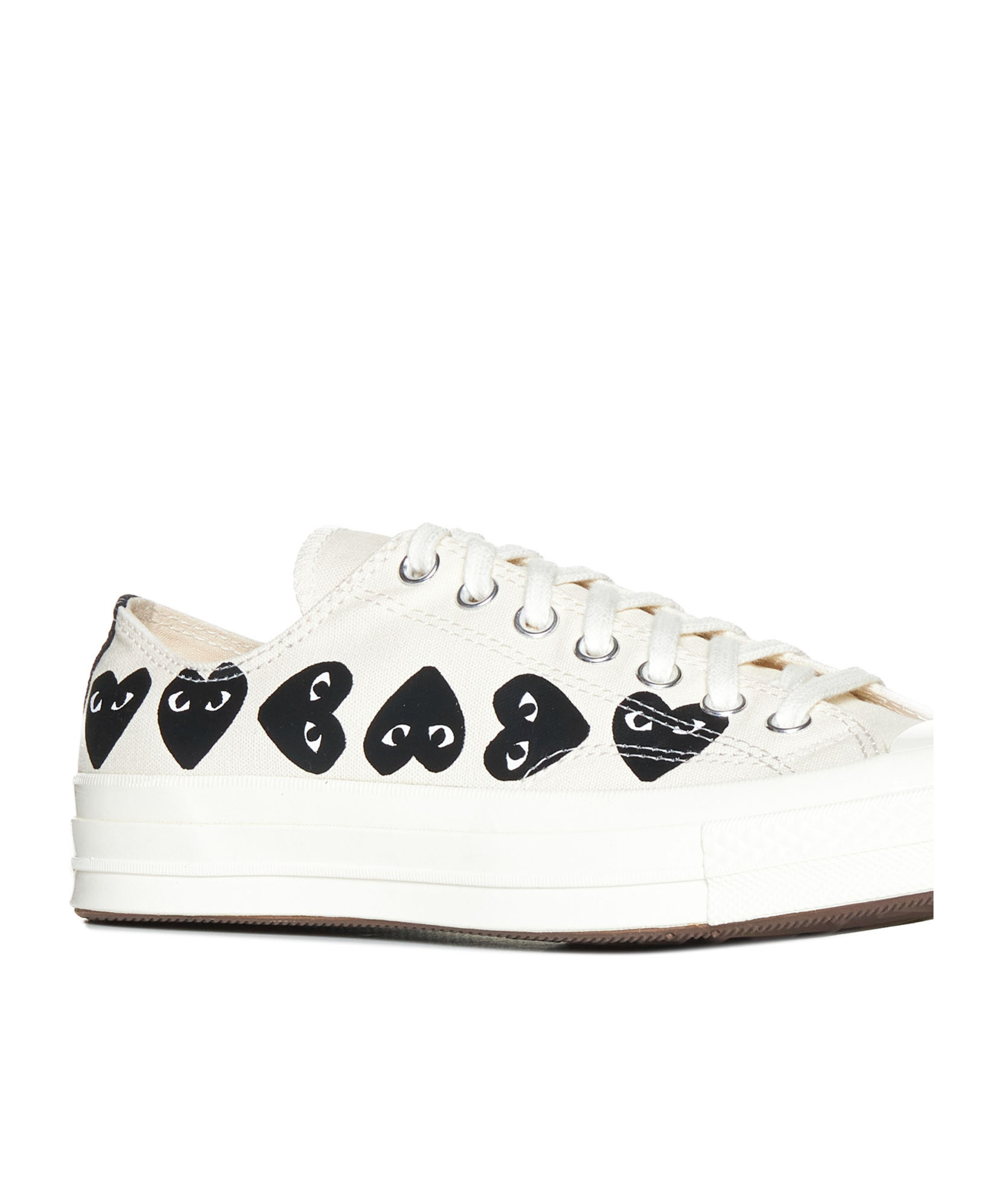 Shop Comme Des Garçons Play Round-headed Sports Shoes In White