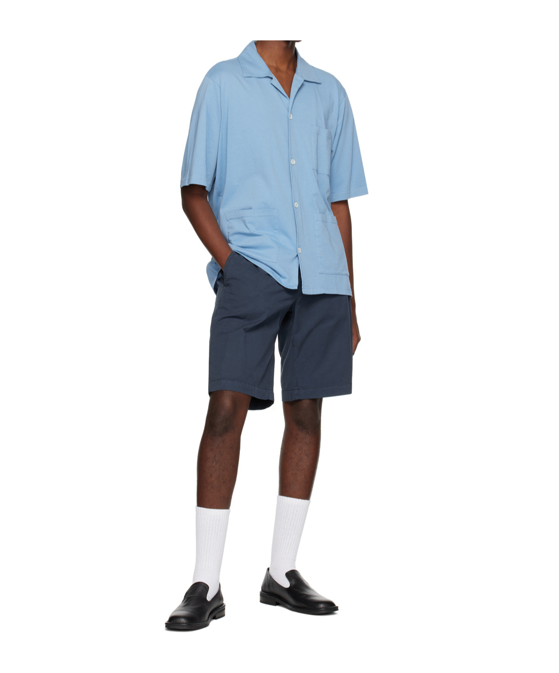 Aspesi Logo Casual Shorts In Blue