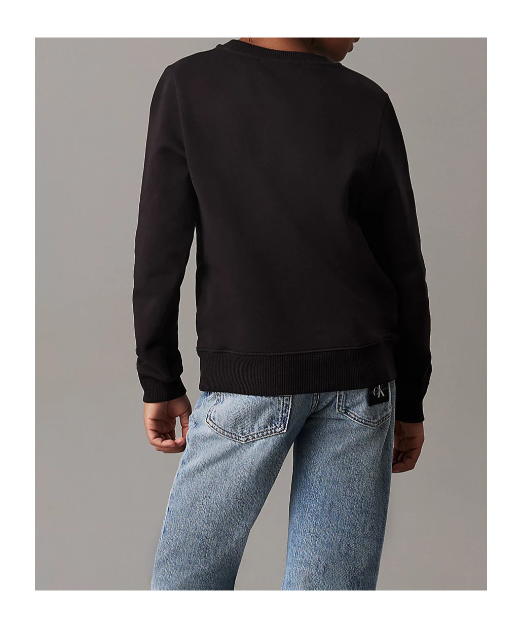 Calvin Klein Jeans Est.1978 Kids' Logo Sweatshirt In Black