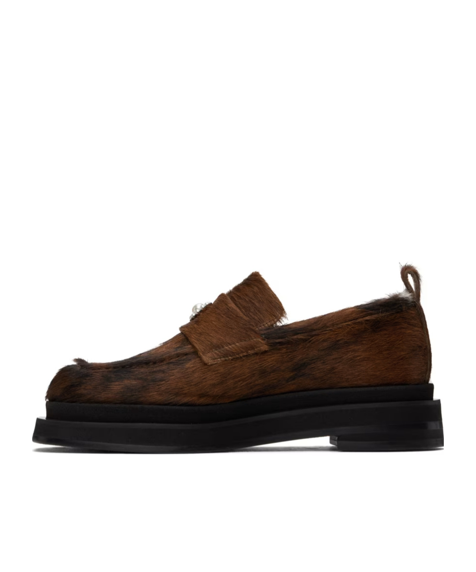 Simone Rocha Split-toed Loafers In Black