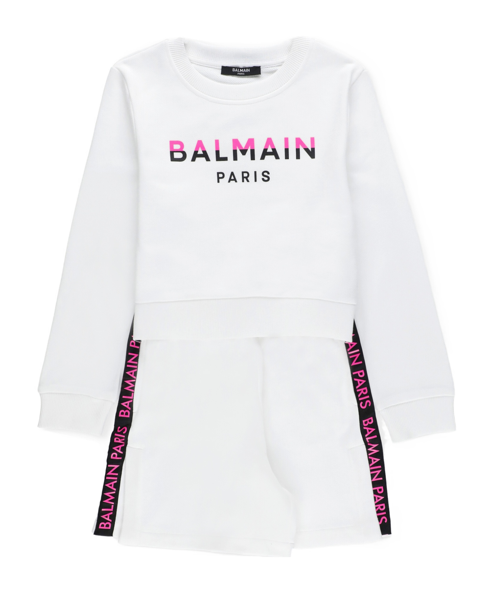Balmain Kids Logo-printed Shorts Set In White