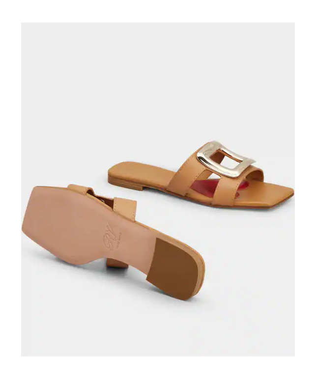 Roger Vivier Woman Sandals Tan Size 6 Leather In Brown