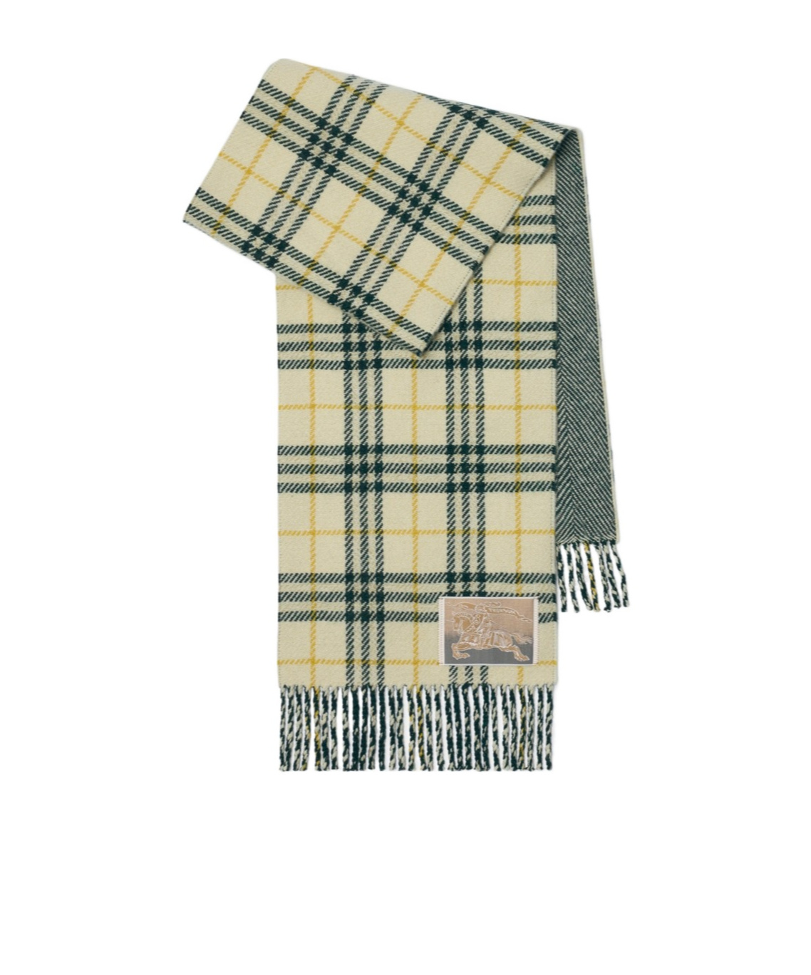 Burberry Reversible Checkered Scarf In Nude