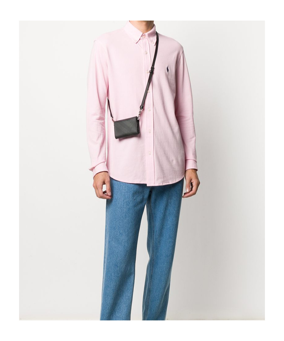 Shop Polo Ralph Lauren Logo-embroidered Shirt In Garden Pink