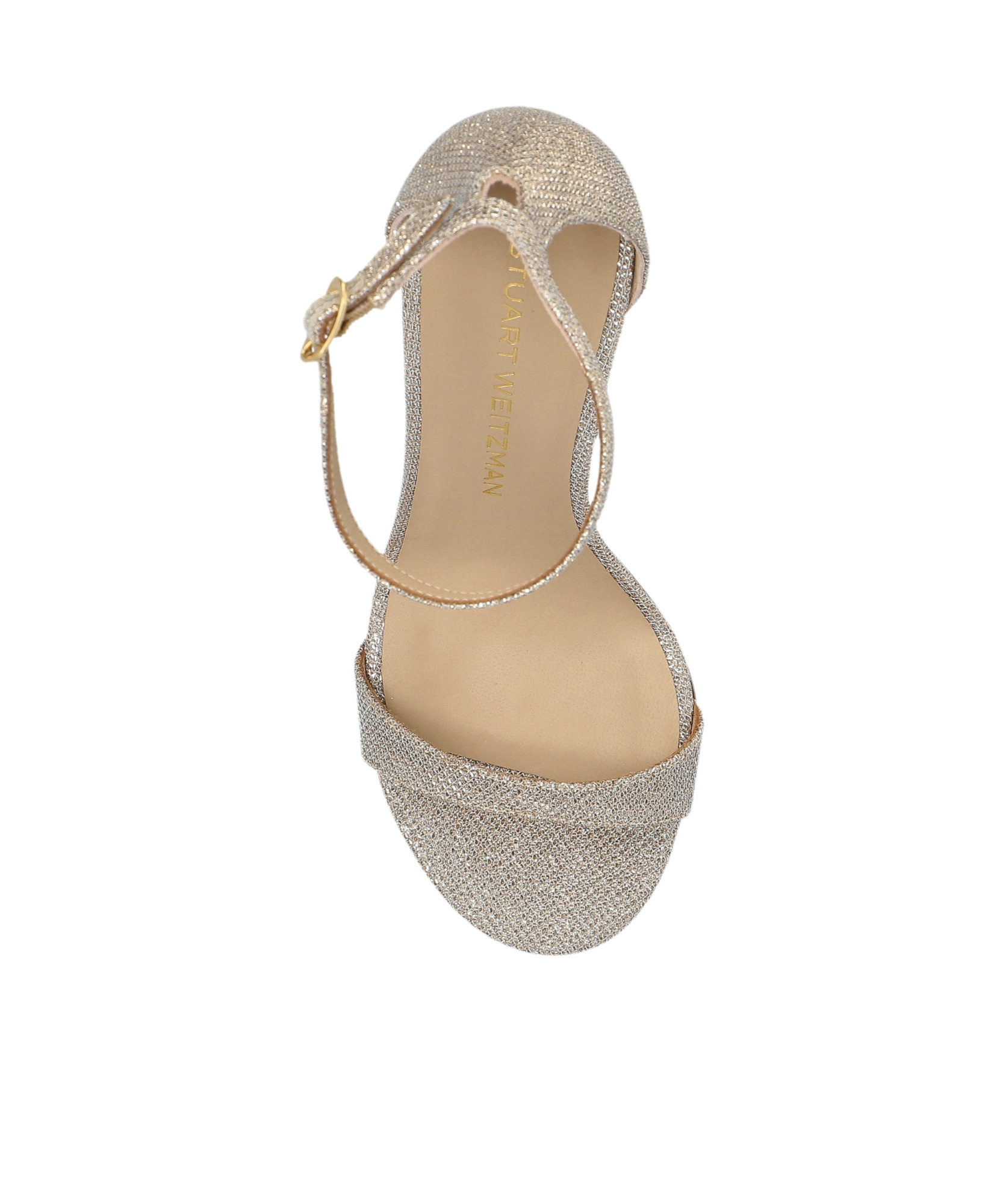 Stuart Weitzman Round-headed High-heeled Sandals In Nude