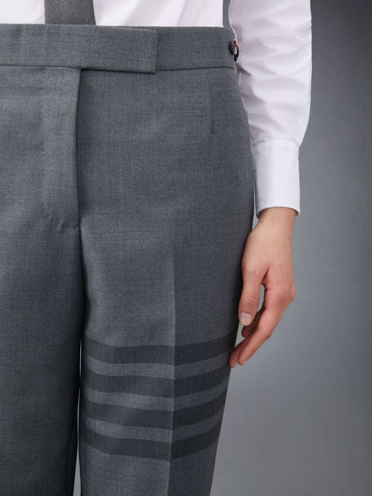 Thom Browne Low Rise School Uniform Skinny Trousers In Black