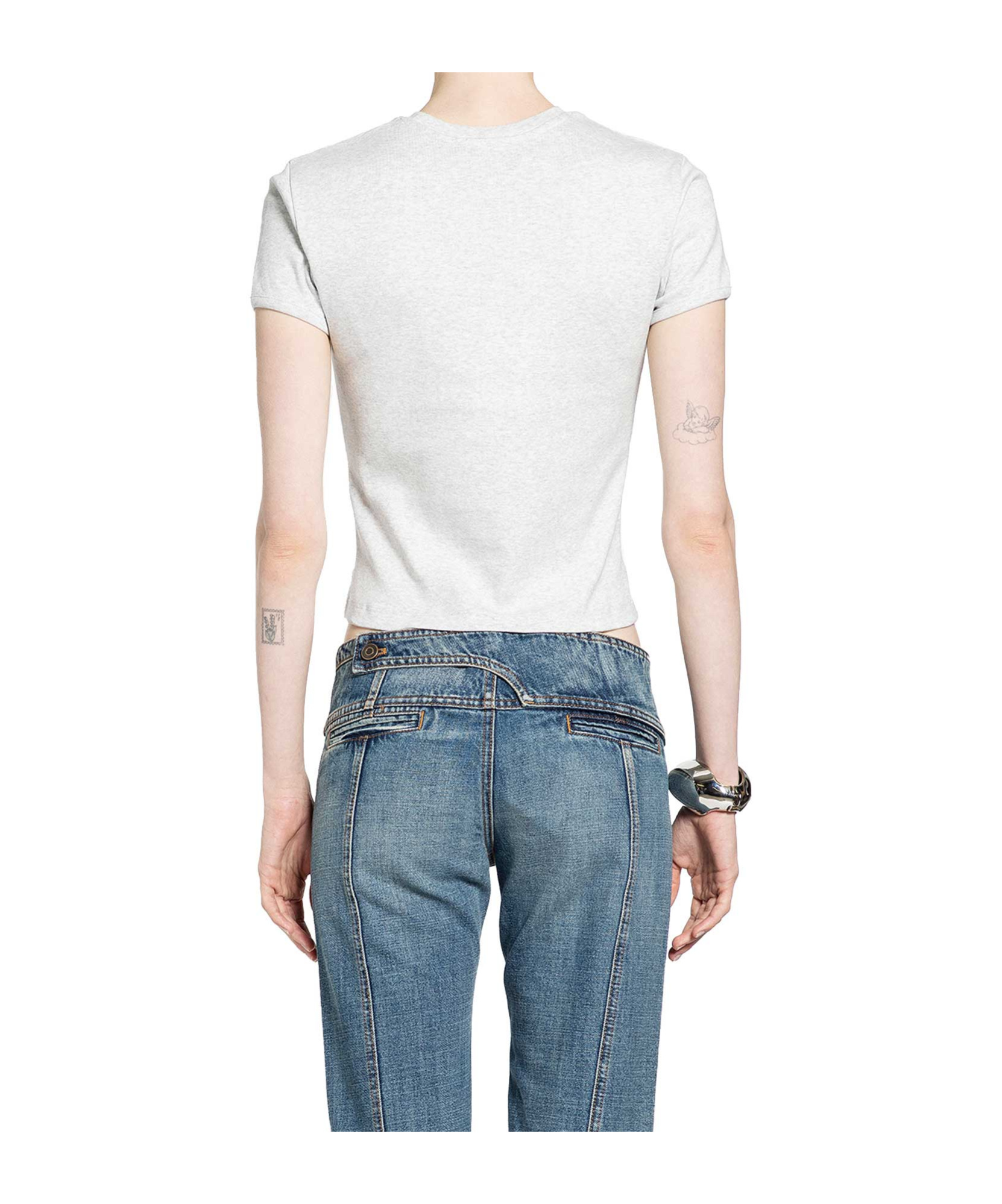 Coperni Round-neck Logo T-shirt In Gray