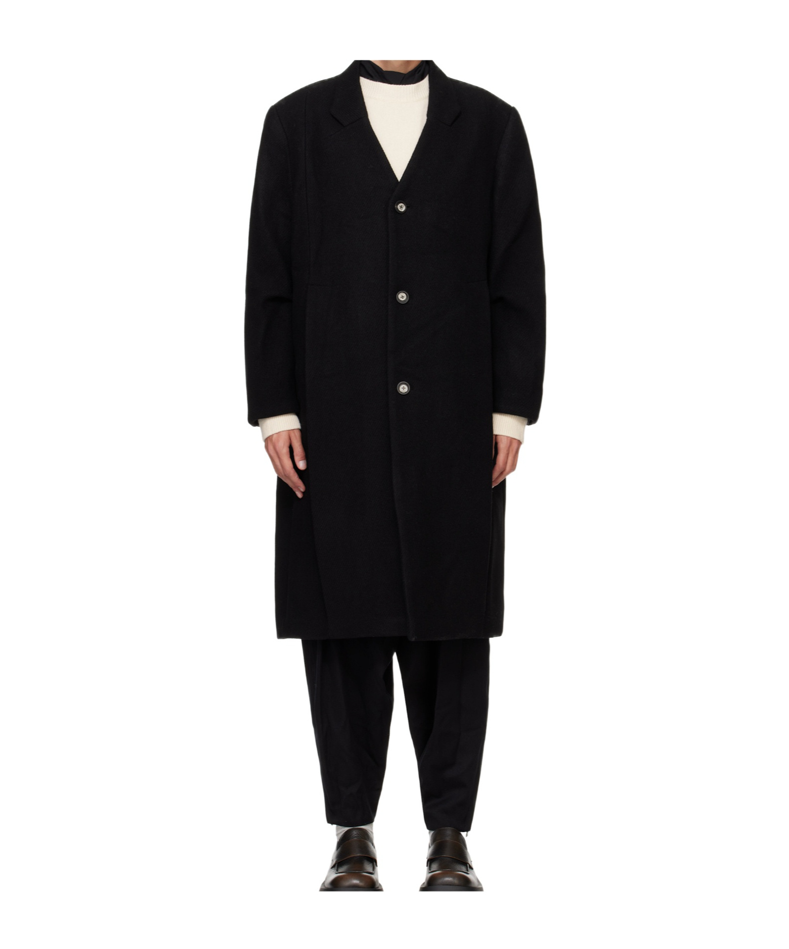 Ader Error Long-sleeved Coat In Black