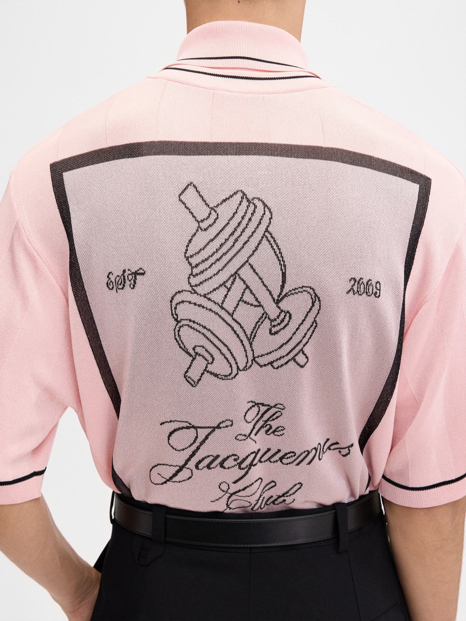 Jacquemus Le Polo Liga Football Polo In Pink