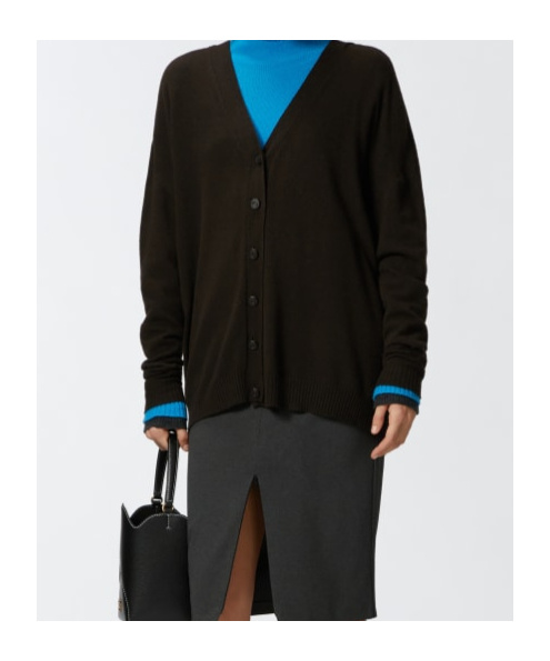 Pinko V-neck Cardigan In Black