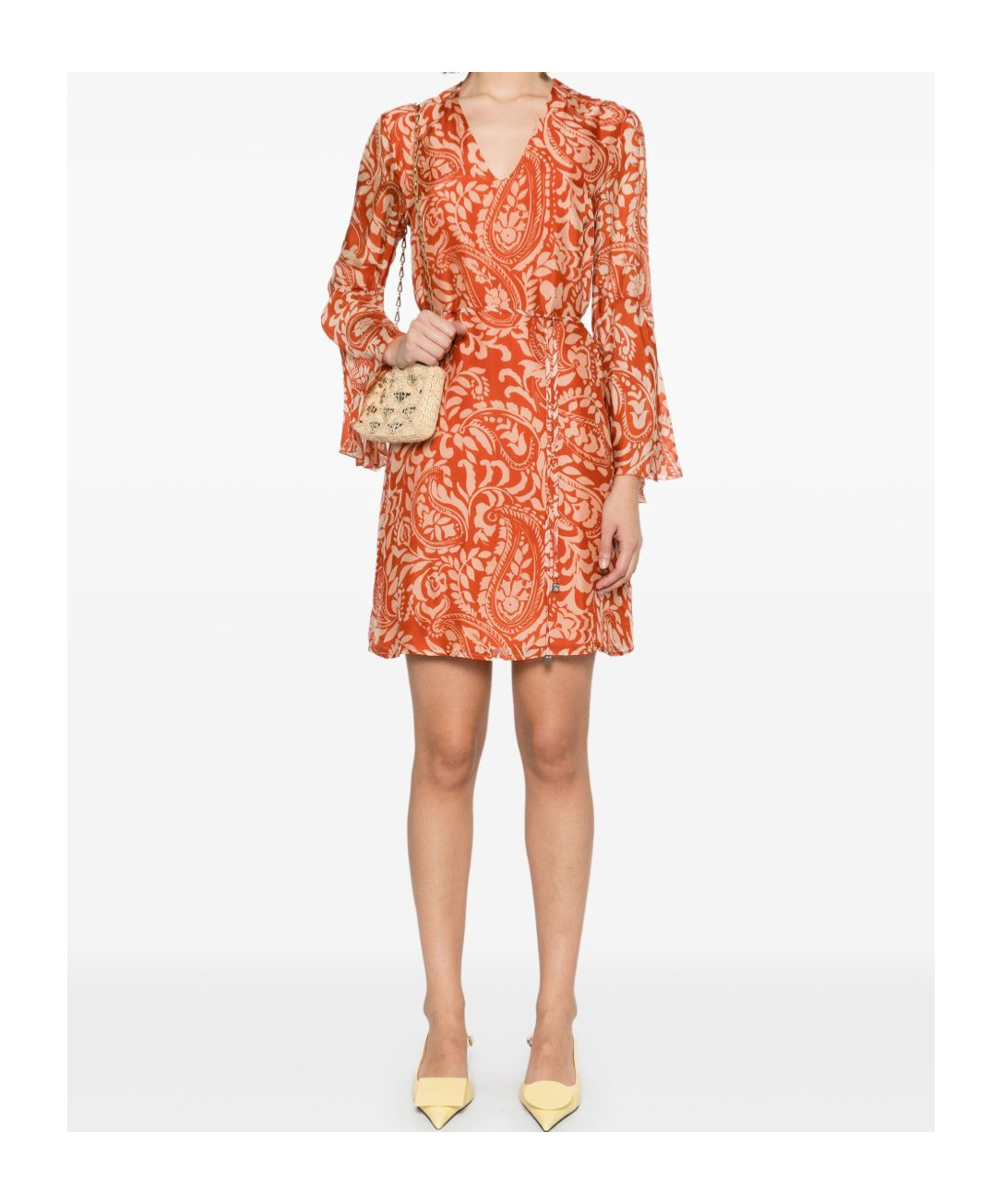 Liu •jo Paisley-print Mini Dress In Red