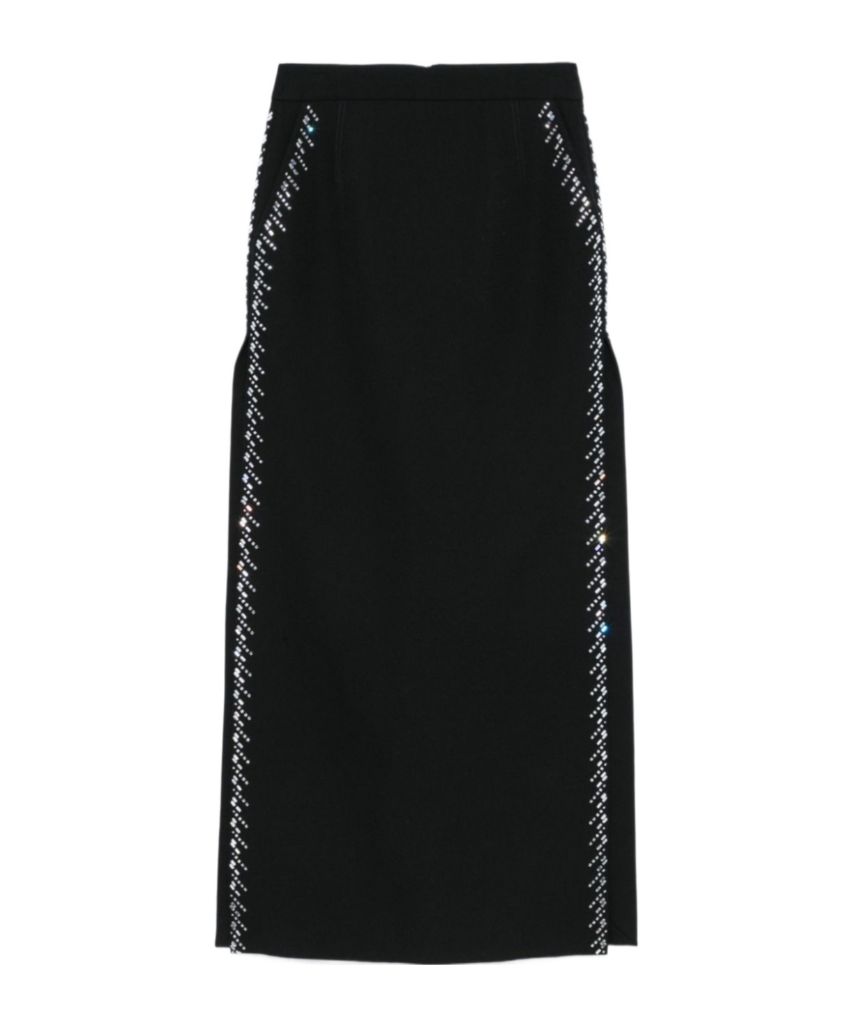Rabanne Rhinestone-embellished Maxi Skirt In Black
