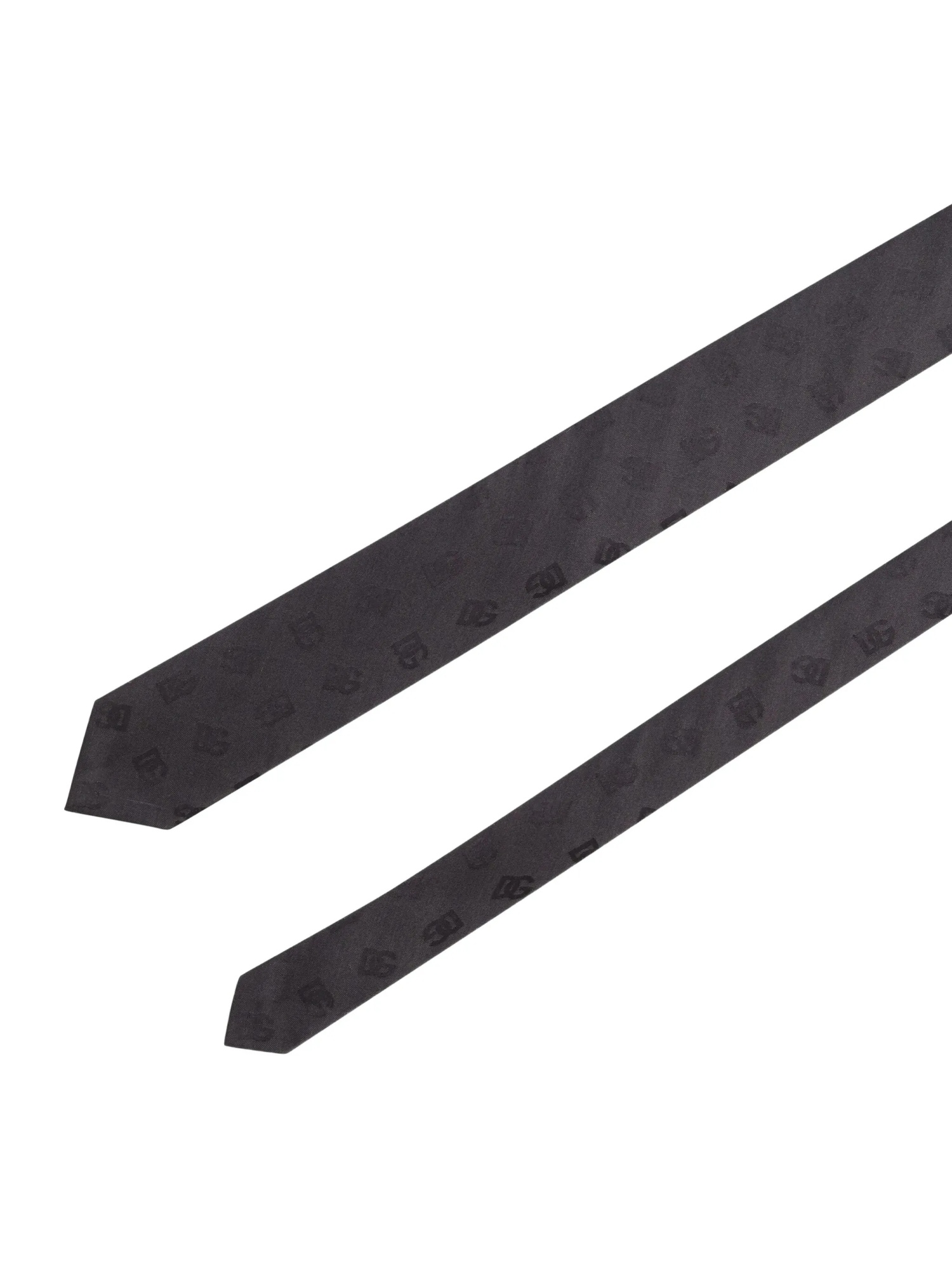 Dolce & Gabbana Monogram-jacquard Tie In Black