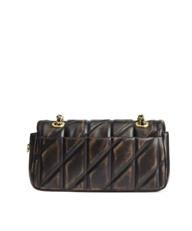 Coach Tabby Shoulder Bag 20 In Loved Leather With Quilting In Brown
