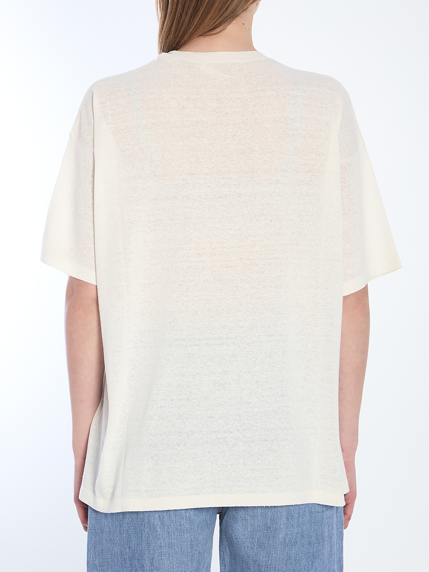 The Row Nadina Oversized Short-sleeve Top In White