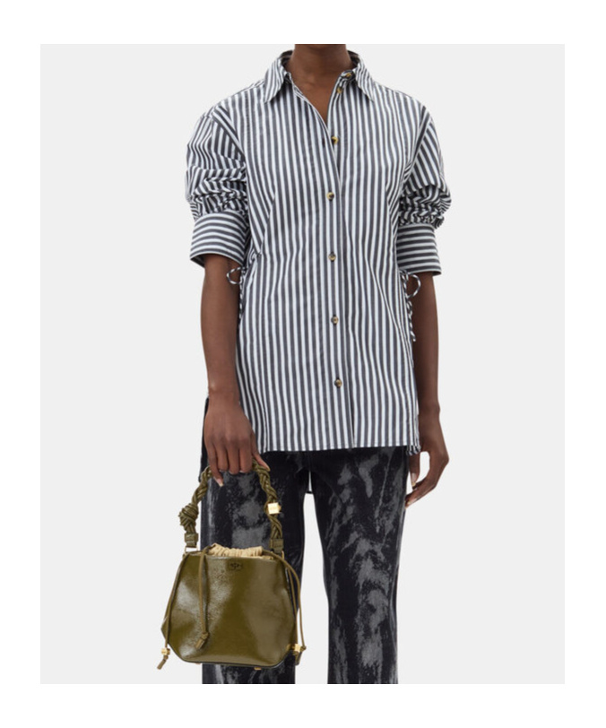Ganni "oversized Striped In Black
