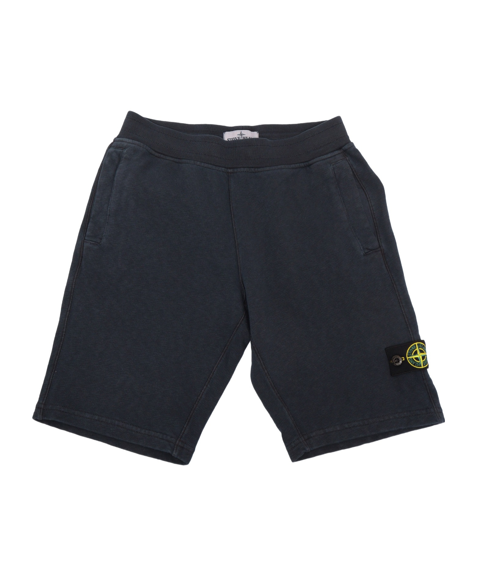 Stone Island Elastic Waist Shorts In Blue