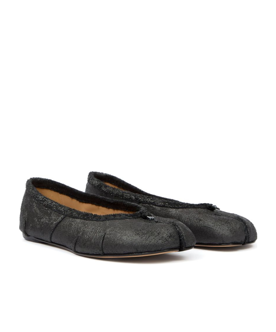 Shop Maison Margiela Tabi Ballerina Shoes In Black