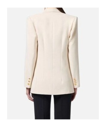 Elisabetta Franchi Single-breasted Jacket Tailored Silhouette In Nude