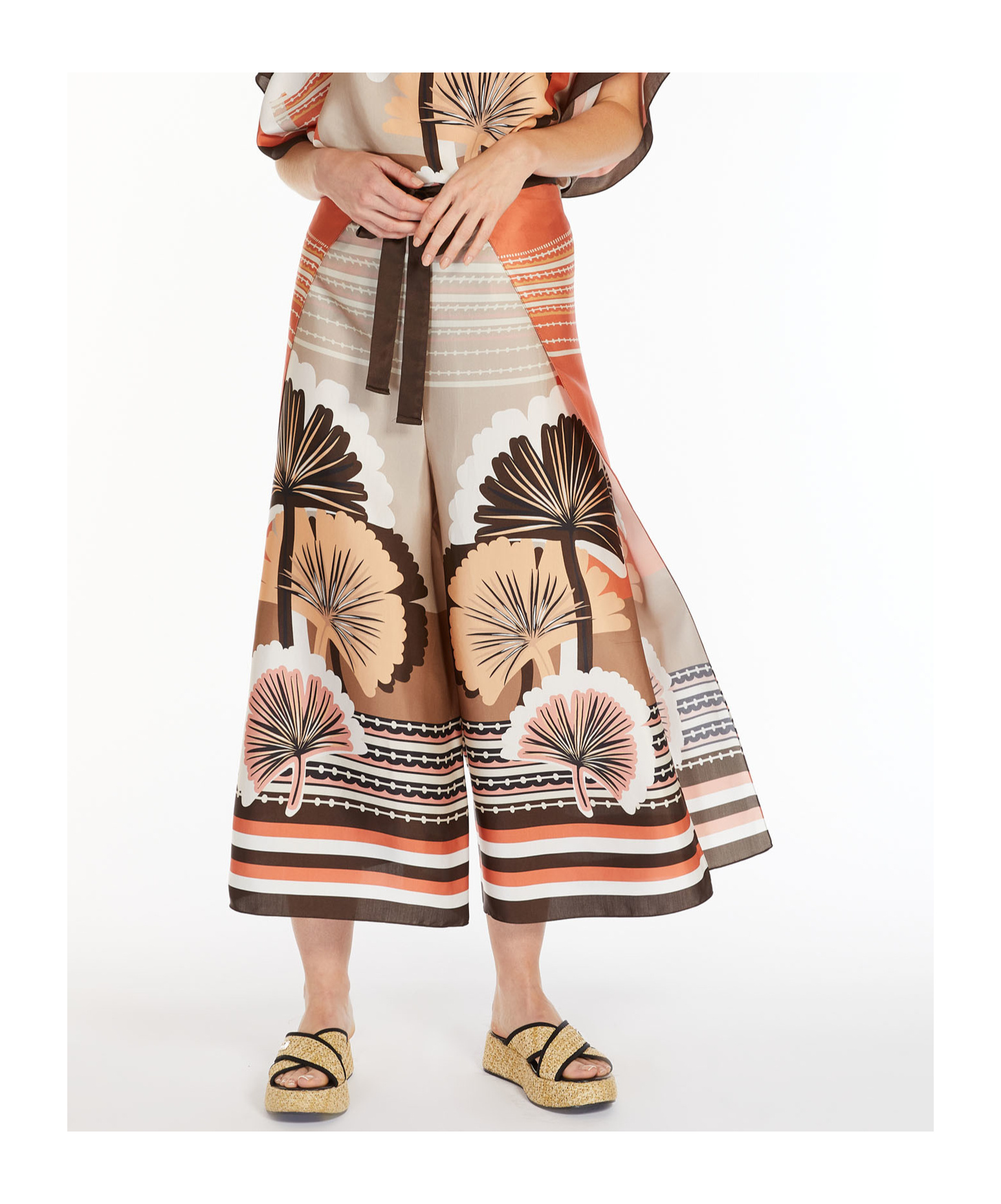 Max Mara Printed Beach Pants In Multicolor