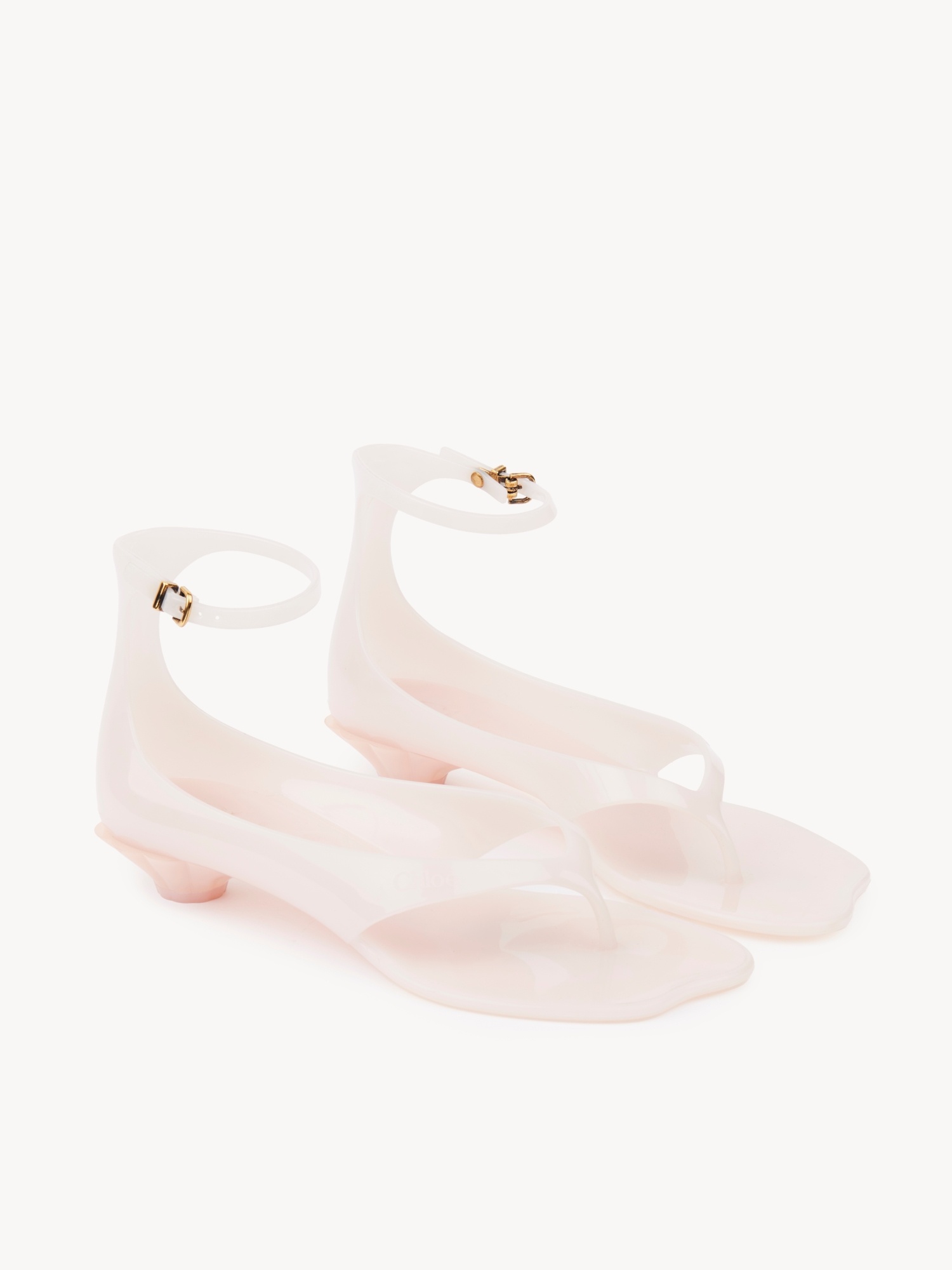 Chloé Rubber Jelly Sandals In Pink