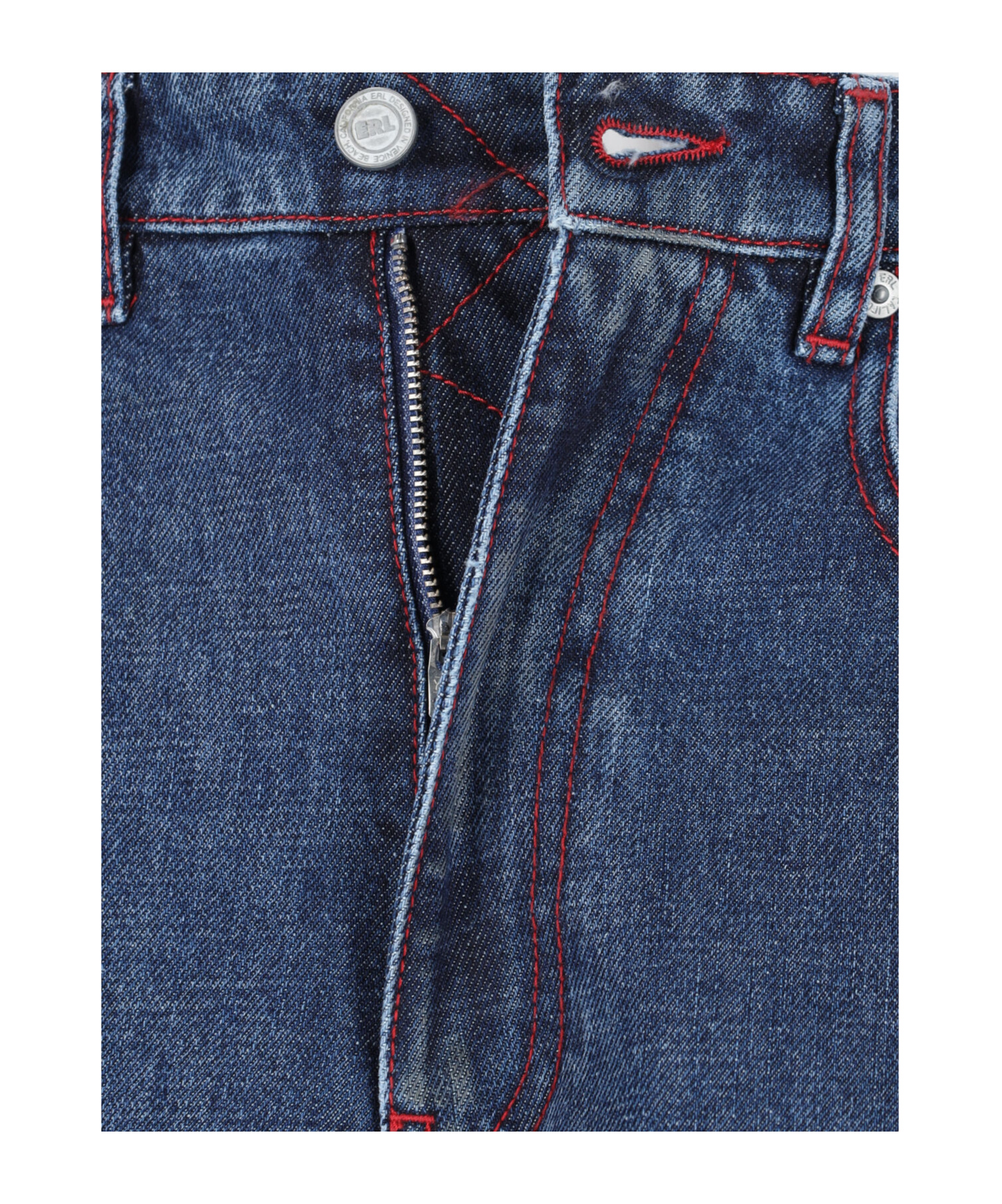 Erl Belt-loop Jeans In Blue