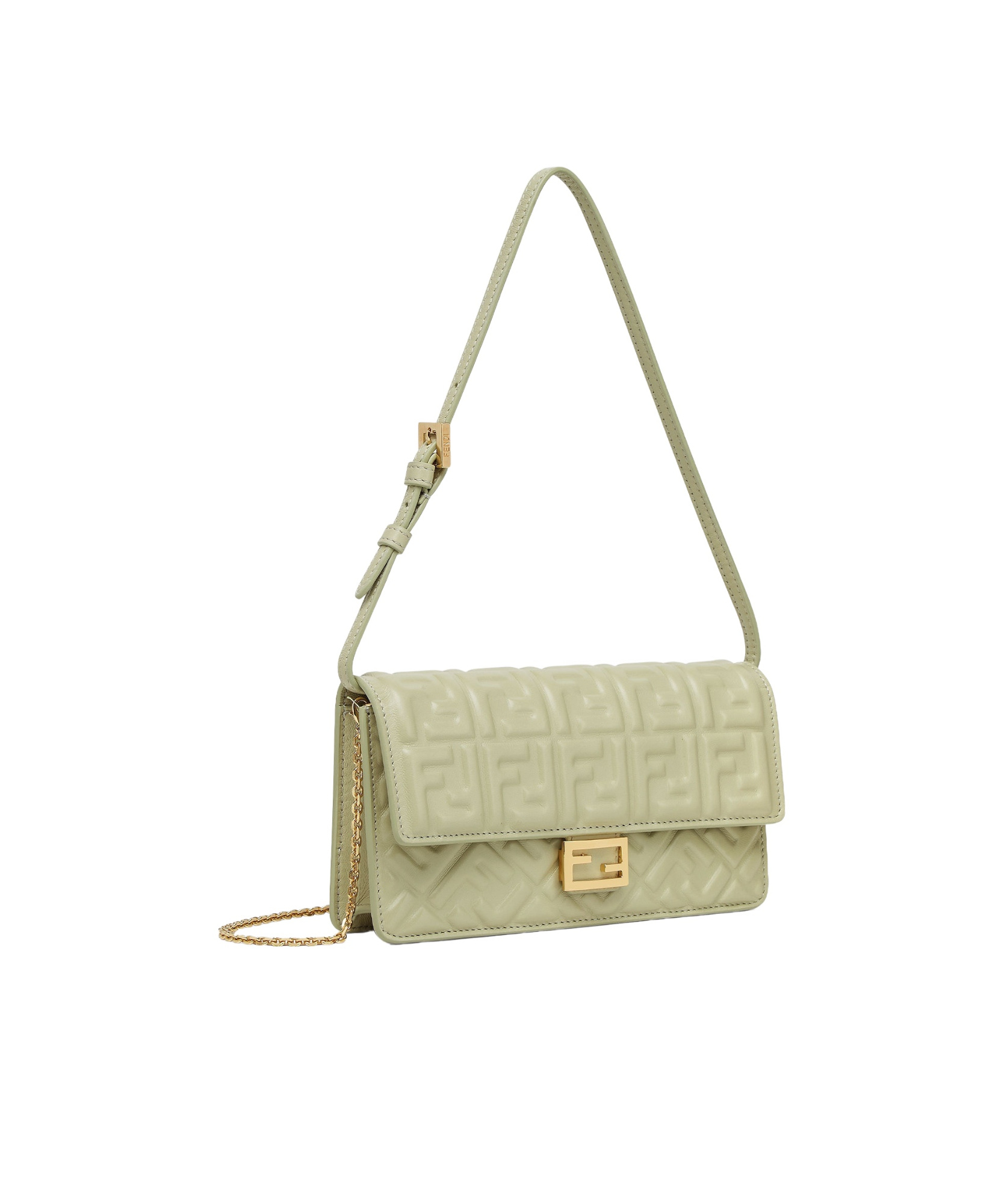 Fendi Wallet On Chain Baguette In Nude