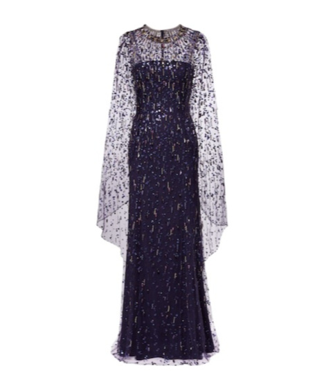 Jenny Packham Hestia Embellished Gown In Black