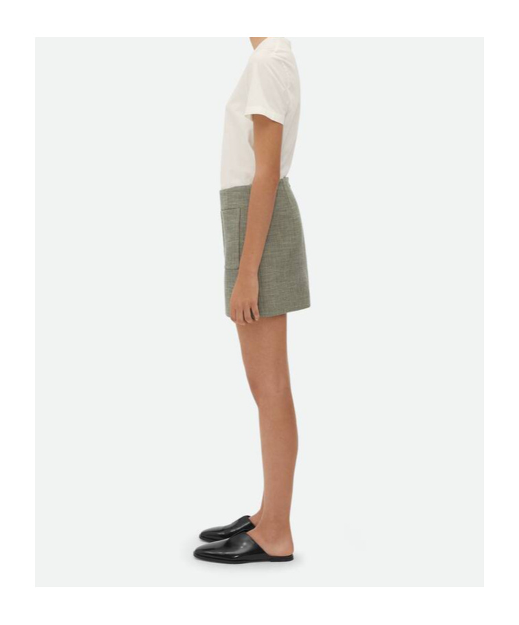 BOTTEGA VENETA MELANGE COTTON SKIRT