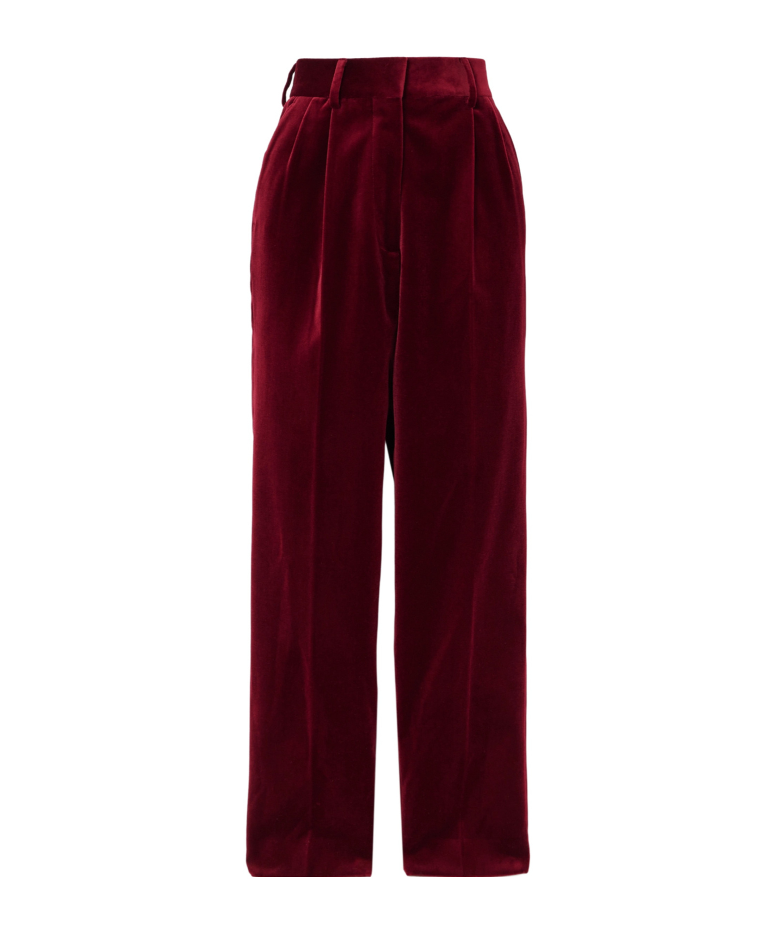 Blazé Milano Pleated Straight-leg Pants In Burgundy