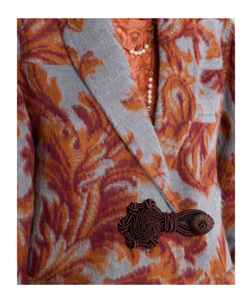 Etro Coat With Pasley Motif Coats Multicolor In Multi