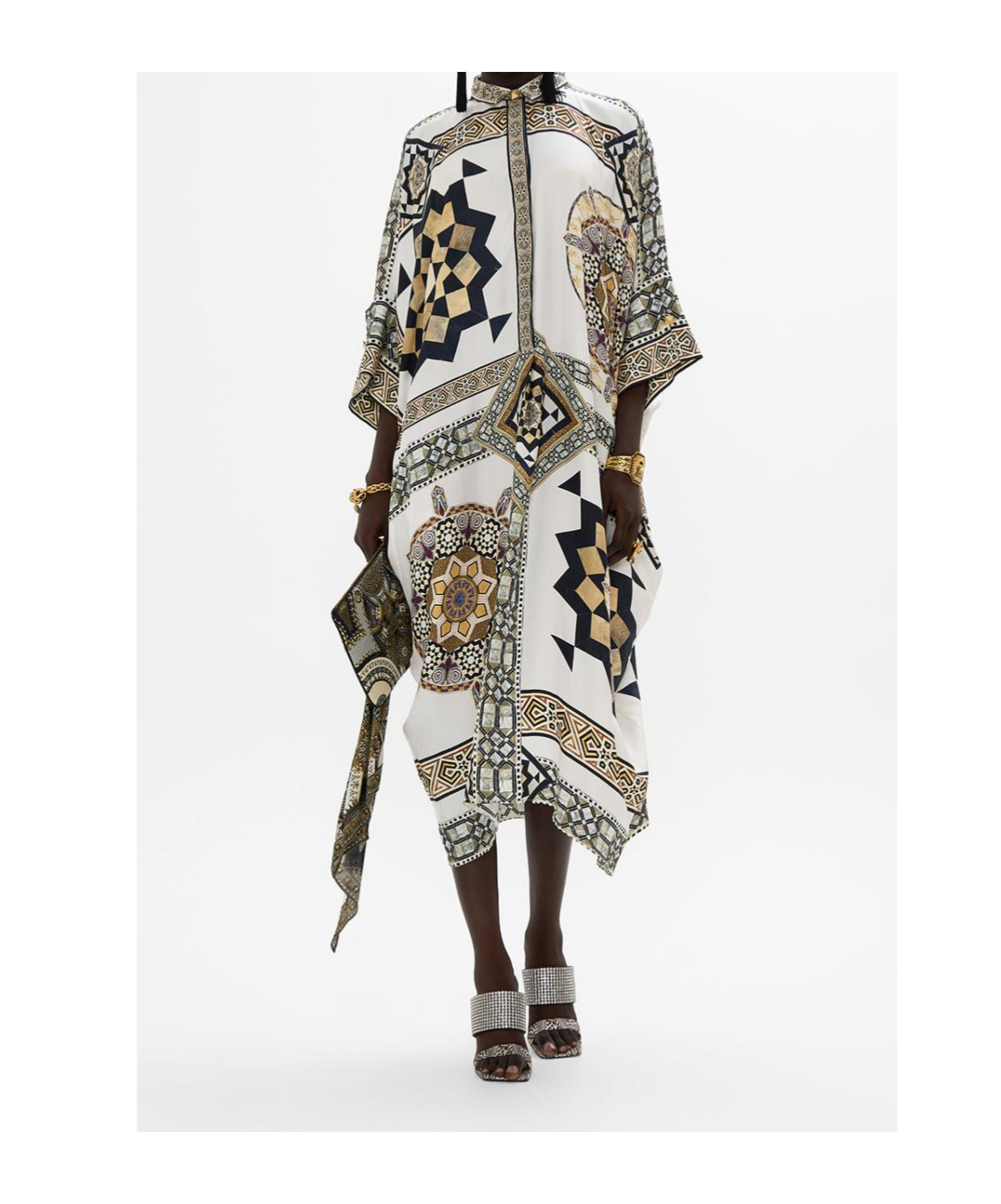 Shop Camilla Bat-sleeve Robe In White