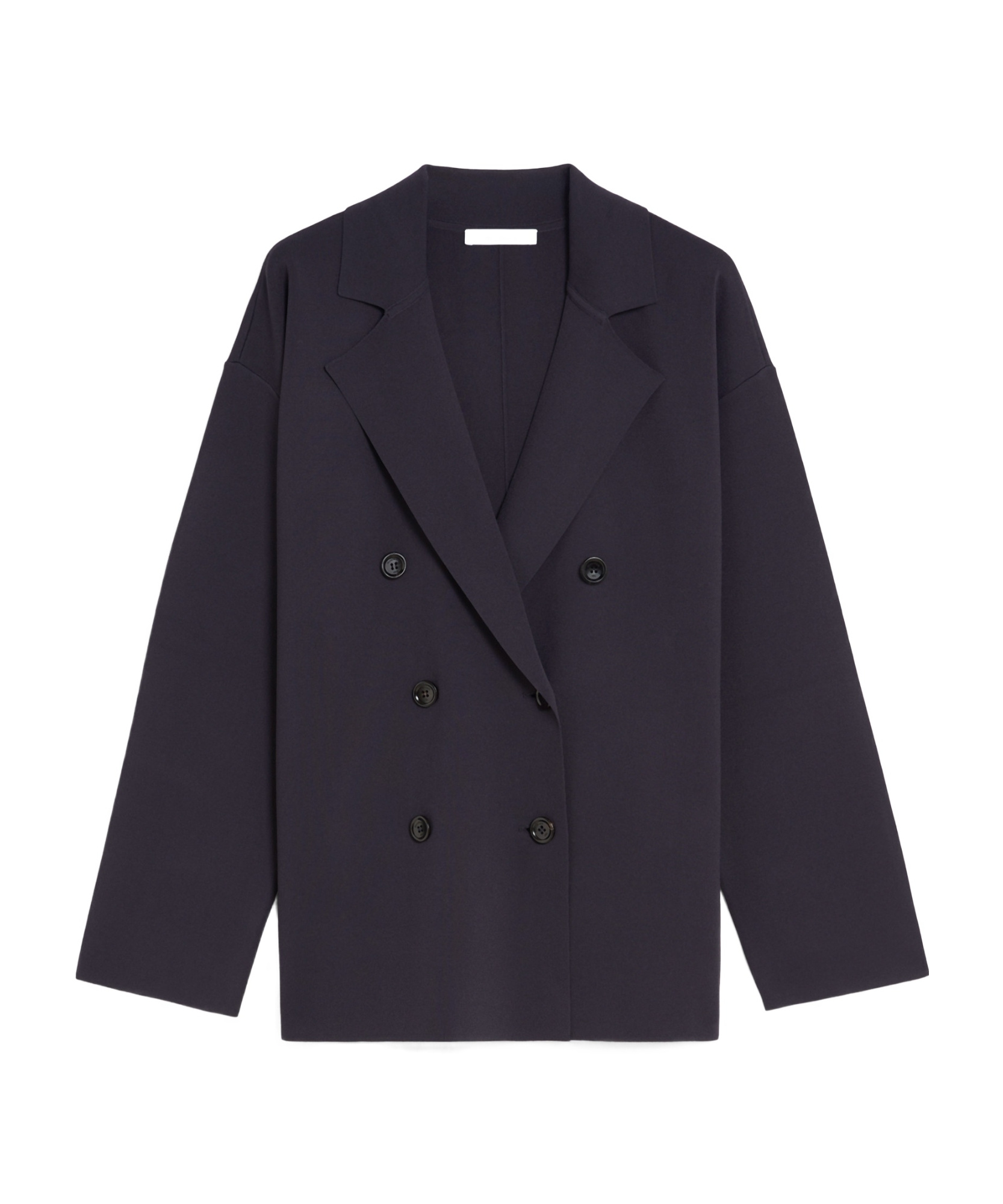 Max Mara Short Double-breasted Jacket In Black
