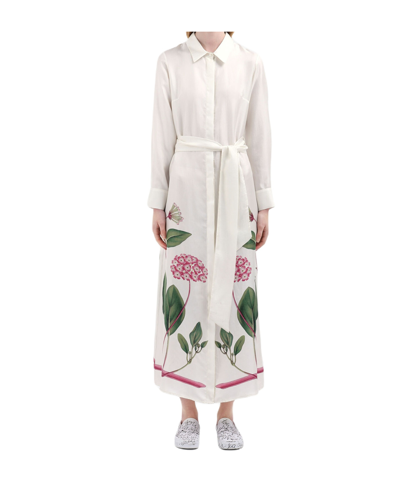 Shop Pierre-louis Mascia Aloegots Maxi Shirt In White
