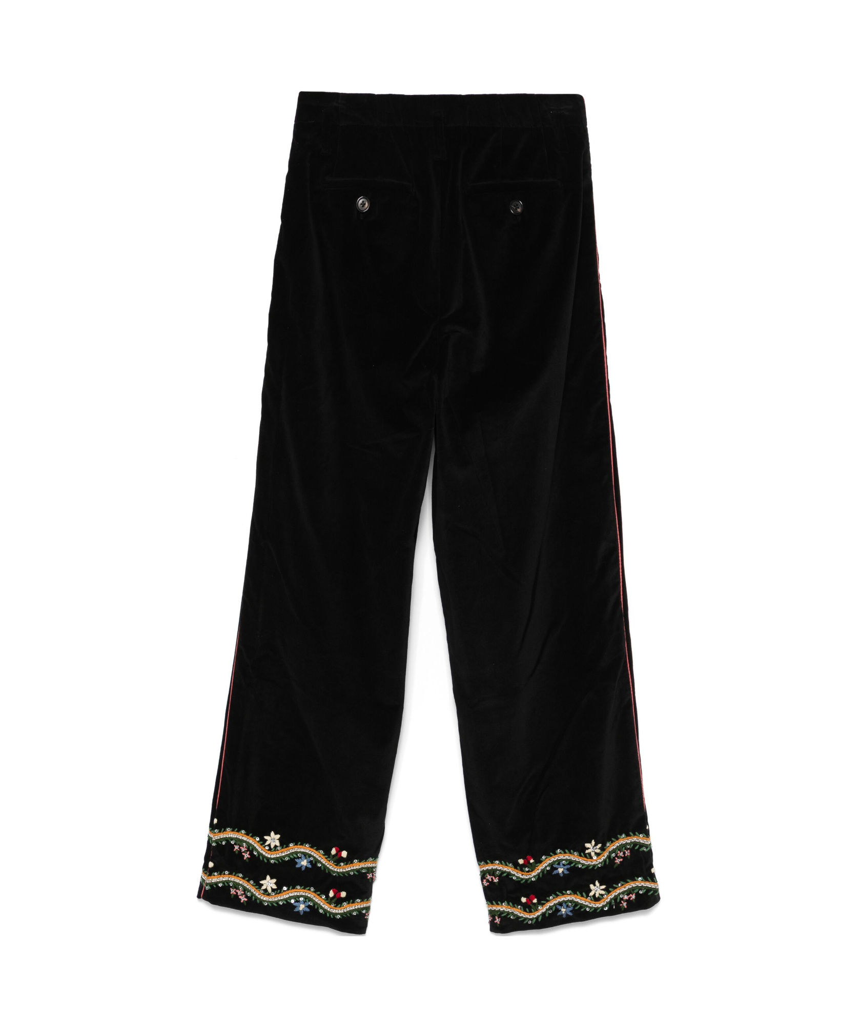 Shop Bode Alpineflower Murray Trousers In Black