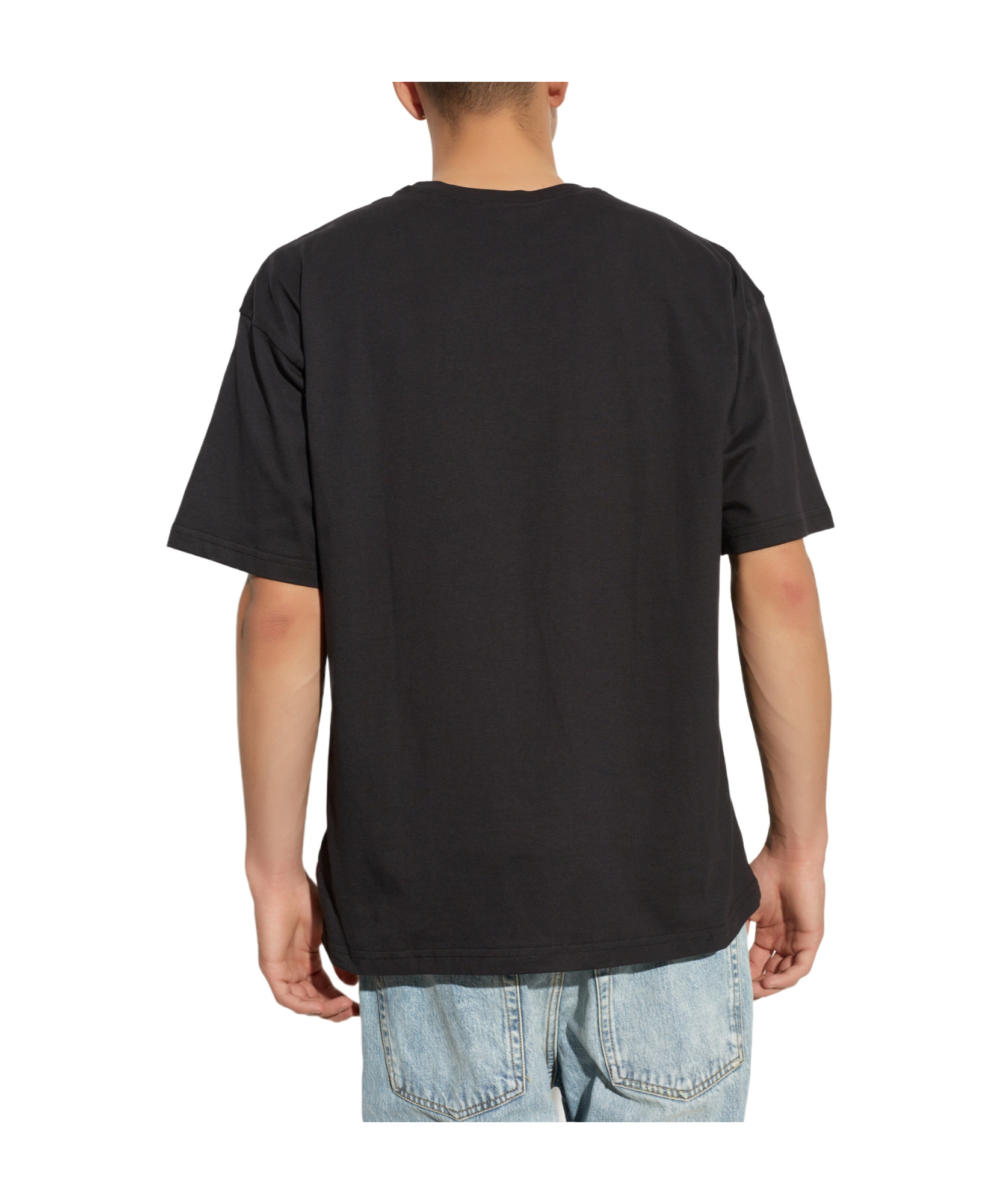 Diesel Mens 900 T-norm-iod Logo-embroidered Cotton-jersey T-shirt In Black