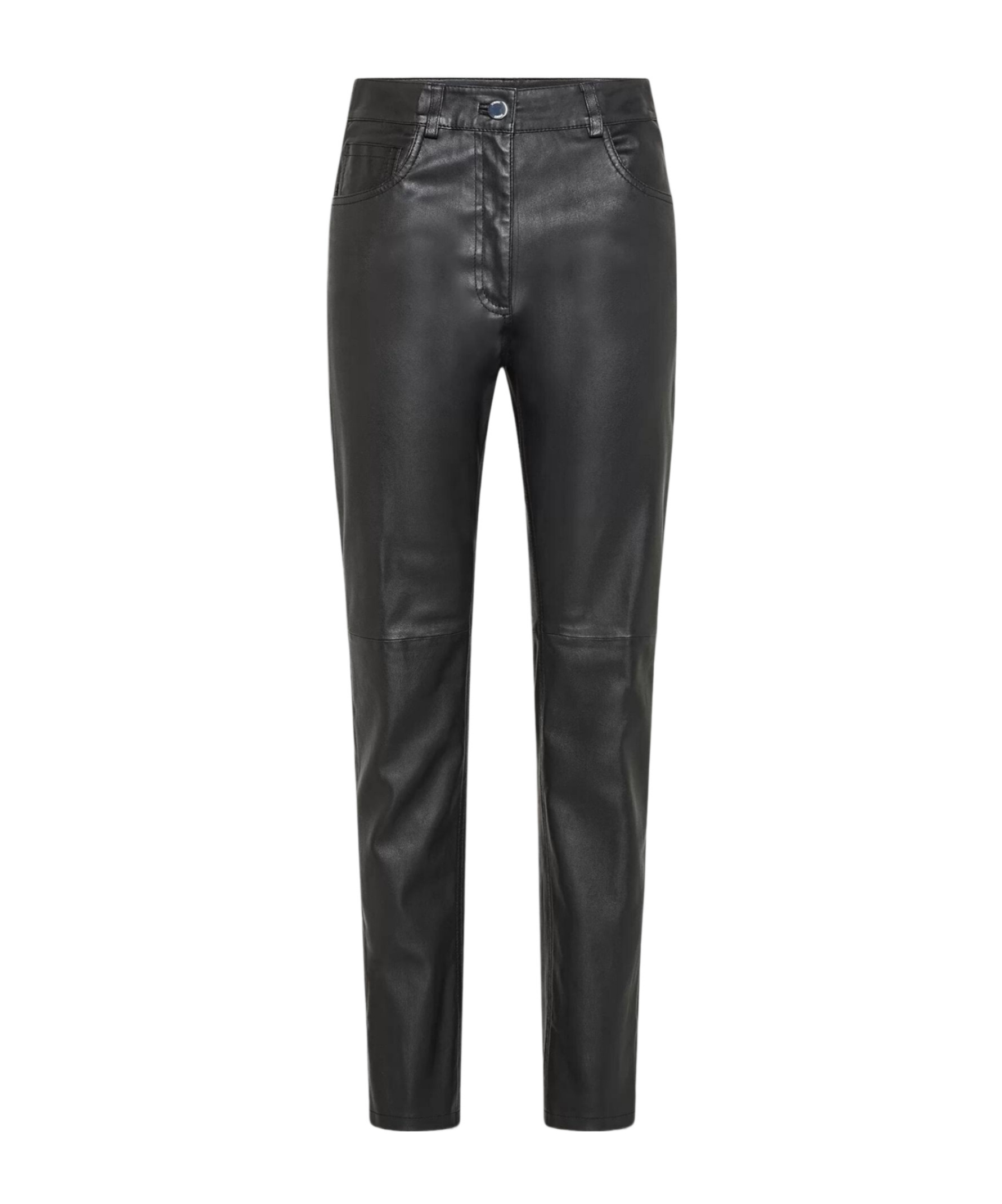 Seventy Straight-leg Leather Trousers In Black