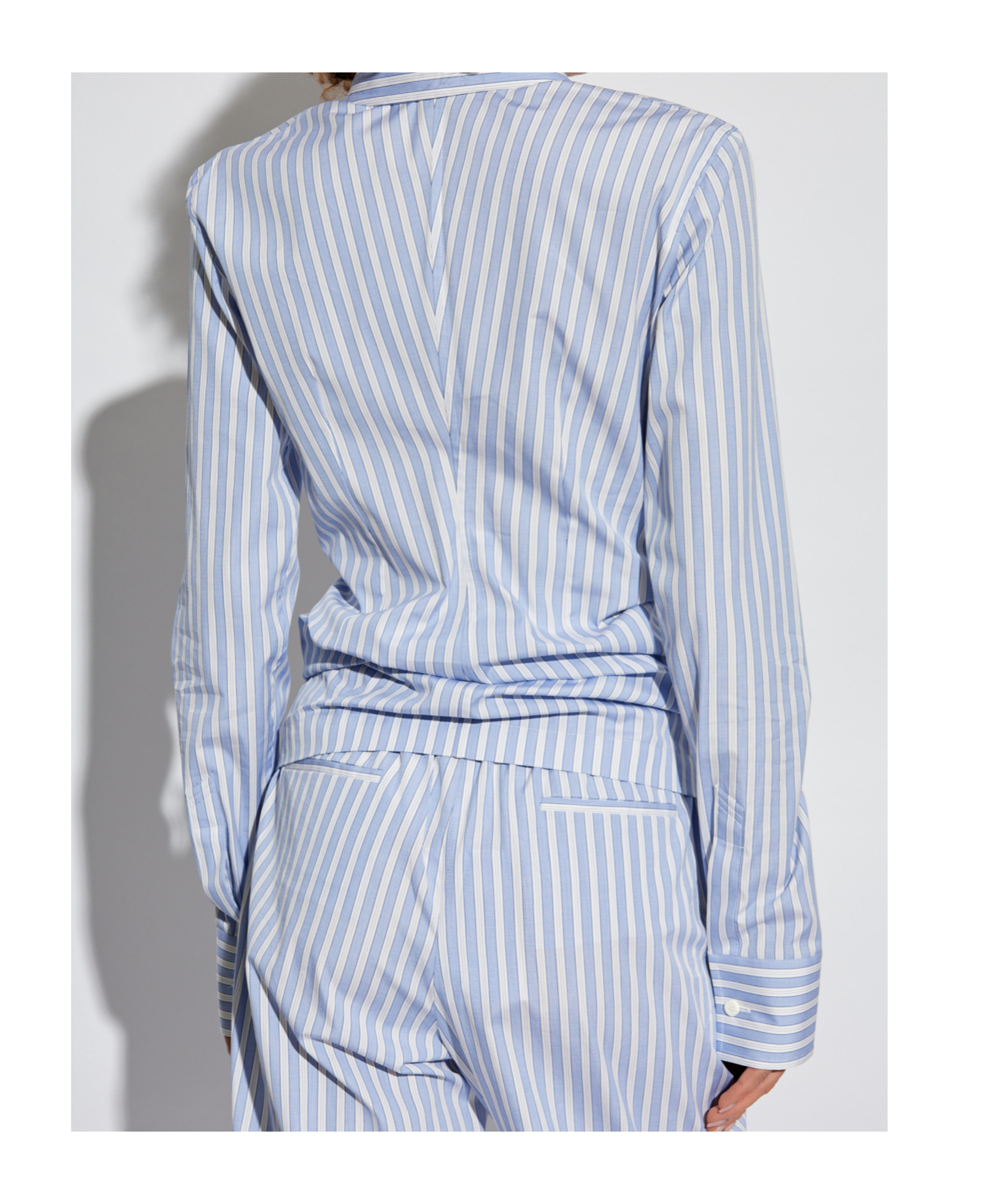 ATTICO THE ATTICO STRIPED LONG-SLEEVED SHIRT
