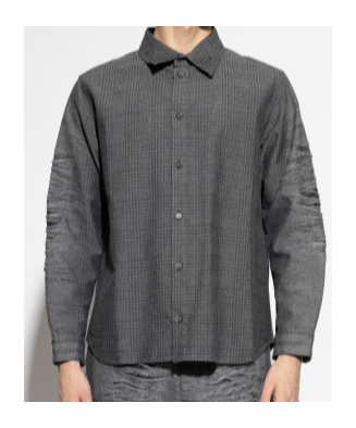 Diesel Long-sleeved Shirt In Gray
